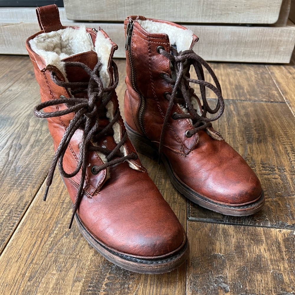 Frye shearling lined boots